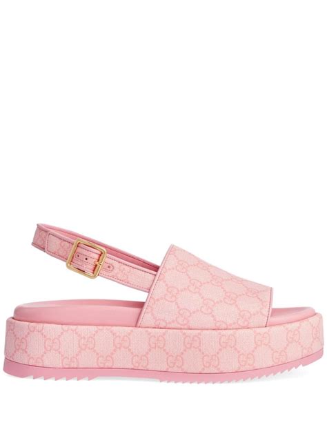 pink gucci slides platform|gucci slides women pink.